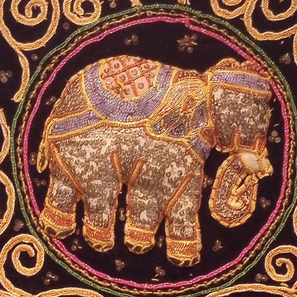 Carol Horn Work shop vintage sequin/embroidered elephant design vest! L - Picture 6 of 7